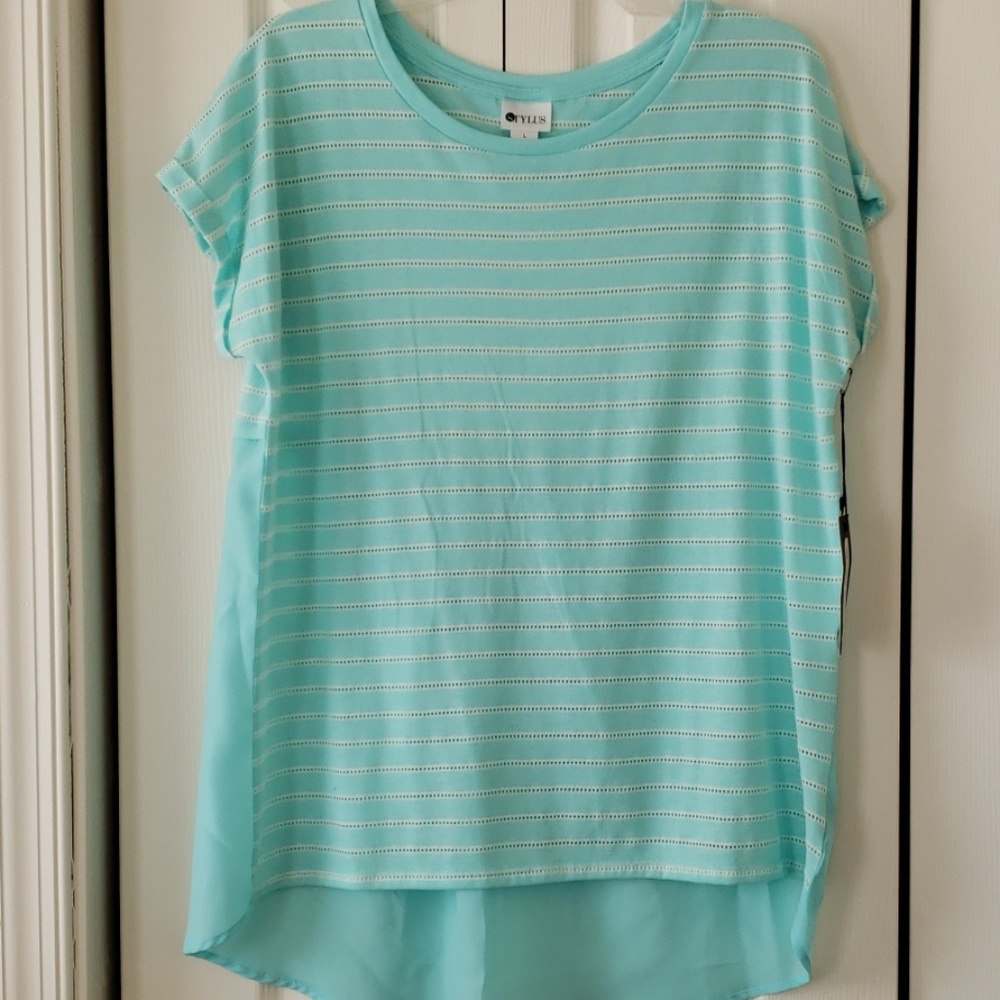 Stylus aqua  short sleeve top